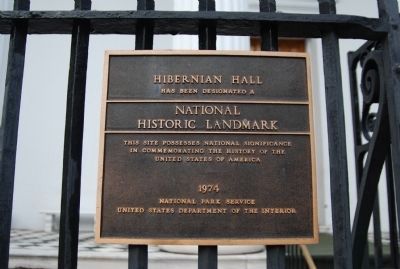 Hibernian Hall Plaque. Click for full size. Hibernian Hall Plaque image. Click for full size.