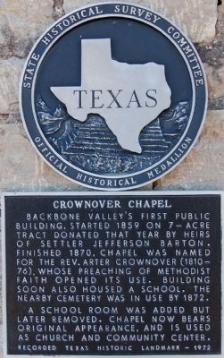 Crownover Chapel Marker. Click for full size. Crownover Chapel Marker image. Click for full size.