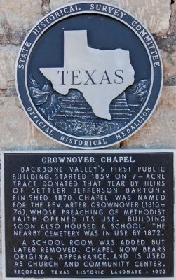 Crownover Chapel Marker image. Click for full size.
