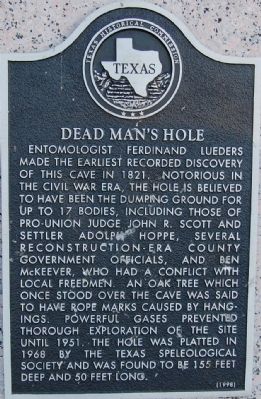 Dead Man's Hole Marker image. Click for full size.