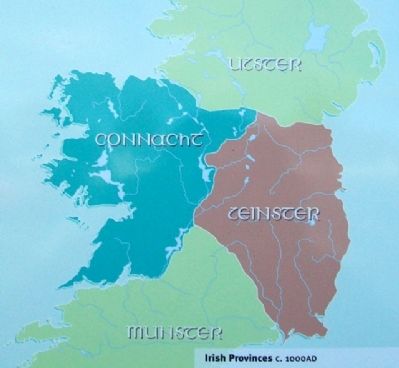Irish Provinces, 1000 AD, Depiction on Marker image. Click for full size.