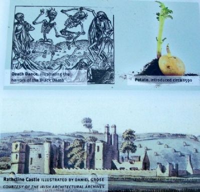 Potato, Famine, and Rathcline Castle on Marker image. Click for full size.