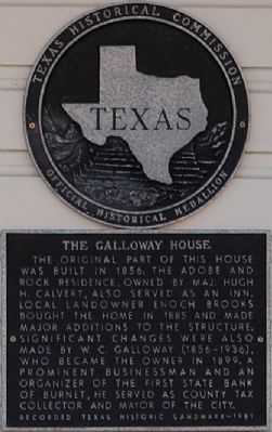 The Galloway House Marker. Click for full size. The Galloway House Marker image. Click for full size.