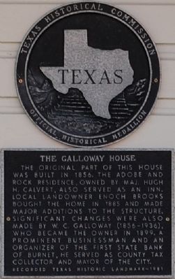 The Galloway House Marker image. Click for full size.