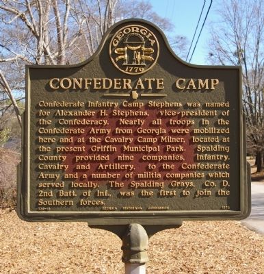 Confederate Camp Marker. Click for full size. Confederate Camp Marker image. Click for full size.