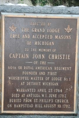 Captain John Christie Marker. Click for full size. Captain John Christie Marker image. Click for full size.