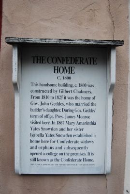 The Confederate Home Marker image. Click for full size.