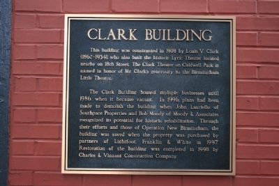 Clark Building Marker. Click for full size. Clark Building Marker image. Click for full size.