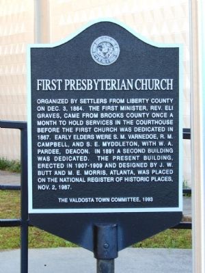 First Presbyterian Church Marker image. Click for full size.