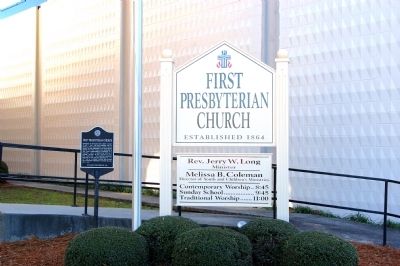 First Presbyterian Church Marker image. Click for full size.
