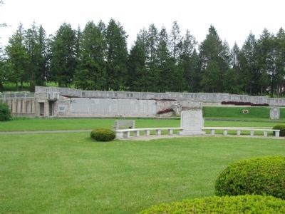 110th Infantry Memorial in front of the 28th Division Shrine image. Click for full size.