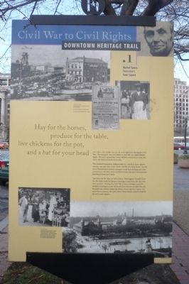 Market Space: Yesterday�s Town Square Marker image. Click for full size.
