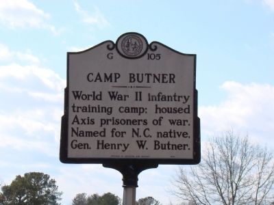 Camp Butner Marker image. Click for full size.