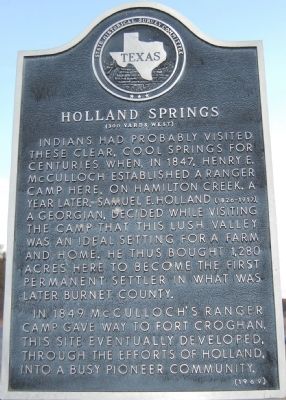 Holland Springs Marker image. Click for full size.