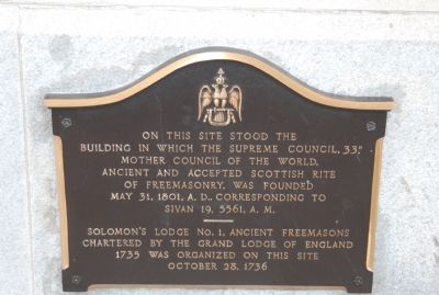 Ancient and Accepted Scottish Rite of Freemasonry Marker image. Click for full size.