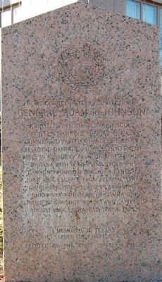 General Adam R. Johnson Marker Front image. Click for full size.