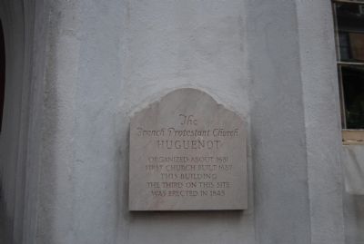 Huguenot Church Marker. Click for full size. Huguenot Church Marker image. Click for full size.