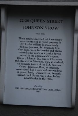 Johnson's Row Marker. Click for full size. Johnson's Row Marker image. Click for full size.