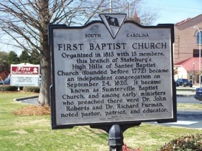 First Baptist Church Marker. Click for full size. First Baptist Church Marker image. Click for full size.