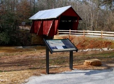 Campbell's Covered Bridge and Marker image. Click for full size.