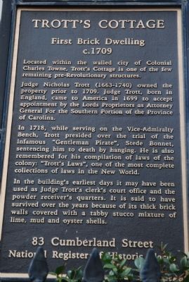 Trott's Cottage Marker. Click for full size. Trott's Cottage Marker image. Click for full size.