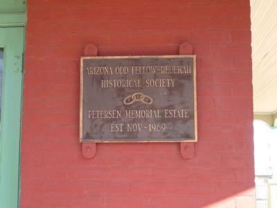 Plaque Mounted Near the Front Door of the House. Click for full size. Plaque Mounted Near the Front Door of the House image. Click for full size.
