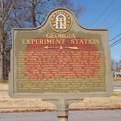 Georgia Experiment Station Marker image. Click for full size.