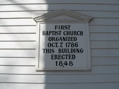 First Baptist Church Marker. Click for full size. First Baptist Church Marker image. Click for full size.