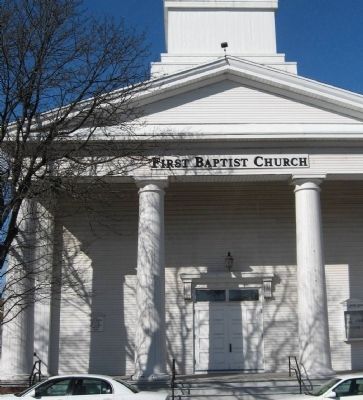 First Baptist Church Marker. Click for full size. First Baptist Church Marker image. Click for full size.