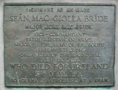 Major John Mac Bride Monument. Click for full size. Major John Mac Bride Monument image. Click for full size.
