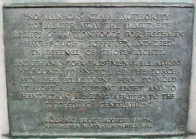 Major John Mac Bride Marker. Click for full size. Major John Mac Bride Marker image. Click for full size.