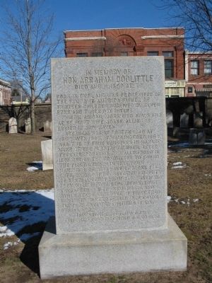 Hon. Abraham Doolittle Marker. Click for full size. Hon. Abraham Doolittle Marker image. Click for full size.