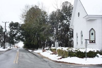 Bethlehem Baptist Church and Marker as seen along Wall Street, looking south. Click for full size. Bethlehem Baptist Church and Marker as seen along Wall Street, looking south image. Click for full size.