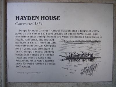 Hayden House Marker. Click for full size. Hayden House Marker image. Click for full size.
