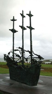 National Famine Memorial Coffin Ship image. Click for full size.