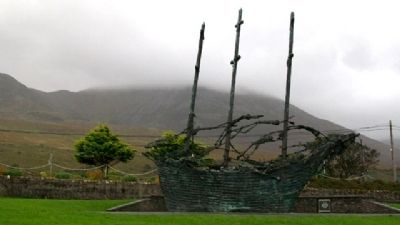 National Famine Memorial Coffin Ship image. Click for full size.