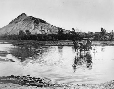 Salt River Near Tempe and Site of Hayden's Ferry image. Click for full size.