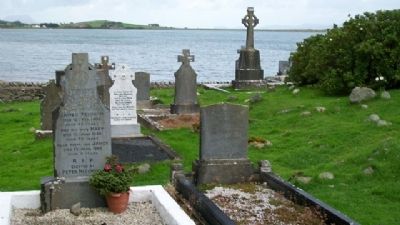 View of Clew Bay from Murrisk Friary. Click for full size. View of Clew Bay from Murrisk Friary image. Click for full size.