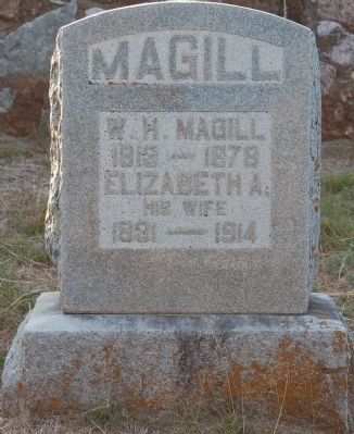 William H and Elizabeth Magill Headstone image. Click for full size.