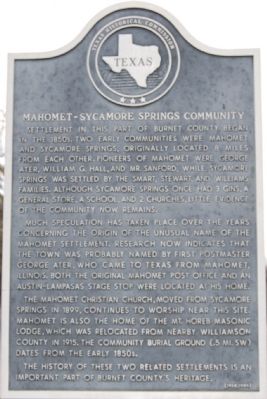 Mahomet-Sycamore Springs Community Marker. Click for full size. Mahomet-Sycamore Springs Community Marker image. Click for full size.