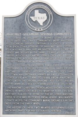 Mahomet-Sycamore Springs Community Marker image. Click for full size.