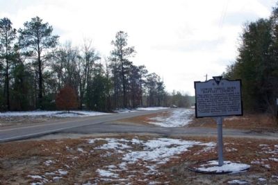 Lower Three Runs Baptist Church Marker, looking south along Patterson Mill Road. Click for full size. Lower Three Runs Baptist Church Marker, looking south along Patterson Mill Road image. Click for full size.