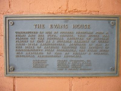 The Evans House Marker image. Click for full size.