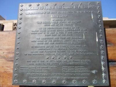Libert Bell Monument Marker. Click for full size. Libert Bell Monument Marker image. Click for full size.