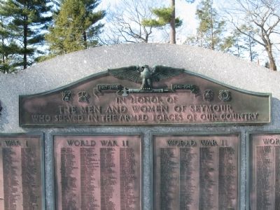 Seymour World War I – World War II Memorial image. Click for full size.