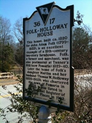 Folk-Holloway House Marker image. Click for full size.