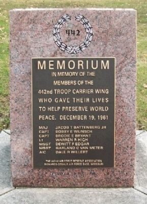 442nd Troop Carrier Wing Memorial image. Click for full size.