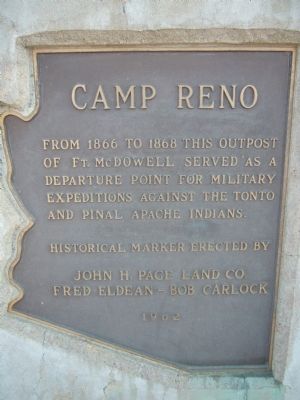 Camp Reno Marker image. Click for full size.