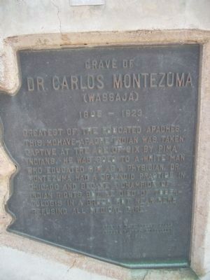 Grave of Dr. Carlos Montezuma Marker image. Click for full size.