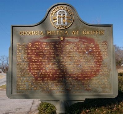 Georgia Militia at Griffin Marker image. Click for full size.